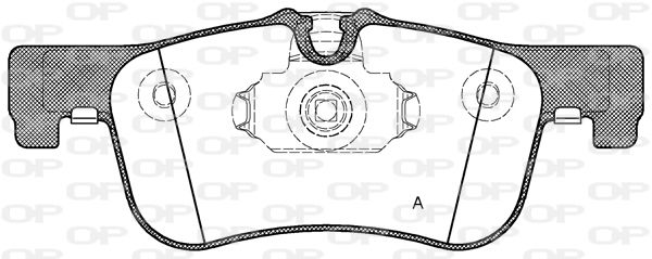 OPEN PARTS Комплект тормозных колодок, дисковый тормоз BPA1478.10